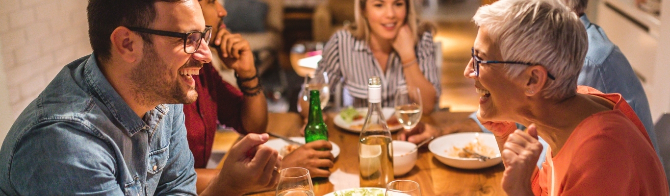 Family having dinner